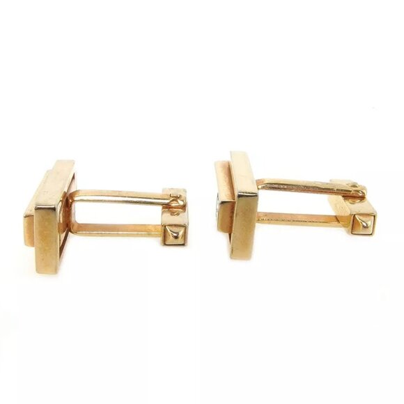 GIVENCHY Cufflinks G Mark Gold Plated Authentic used - Picture 6 of 9